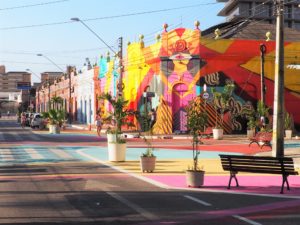 Colorful streets in Fortaleza, Brazil